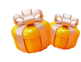 Golden Yellow Gift Packages from Vegasino Promotions